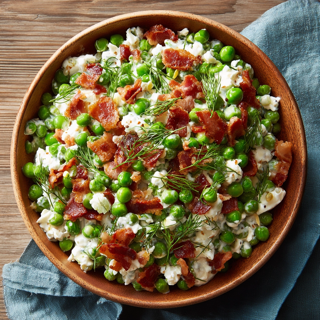 Classic Pea Salad With Bacon Recipe