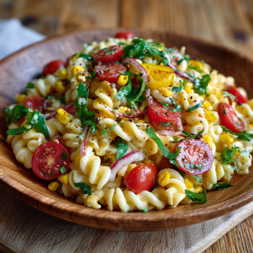 Corn Tomato Pasta Salad