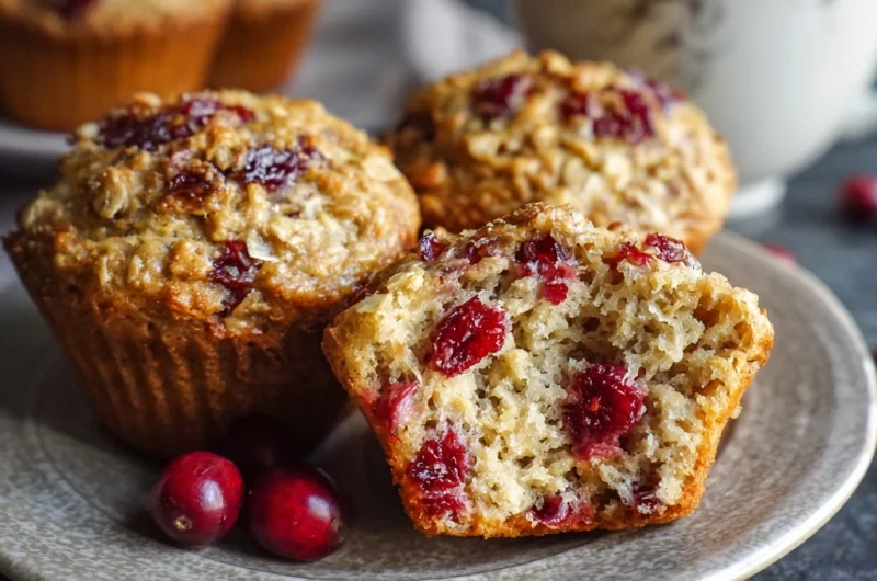 Cranberry Oatmeal Muffins: Soft, Chewy & Perfectly Sweet