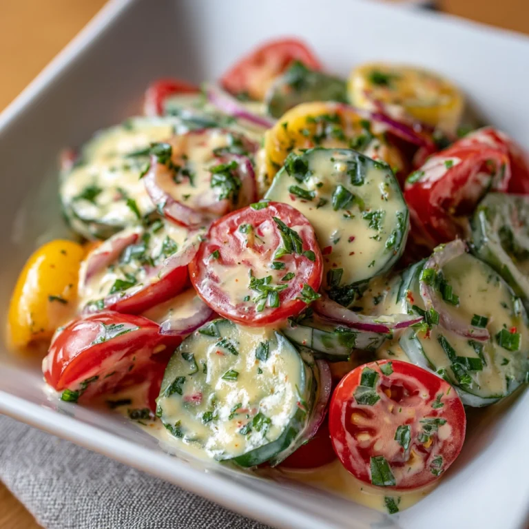 Creamy Cucumber Tomato Salad Recipe
