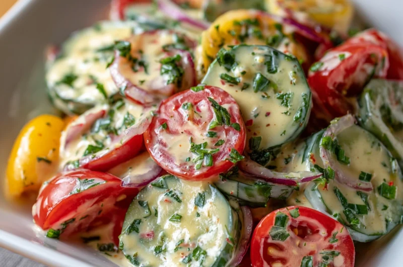 Creamy Cucumber Tomato Salad Recipe: Fresh, Crunchy, and Flavorful