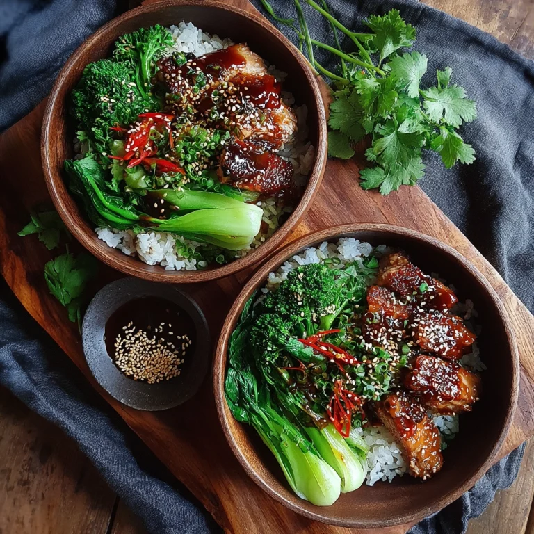 Delicious Sticky Chicken Rice Bowls
