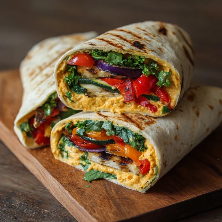 Grilled Vegetable Hummus Wraps