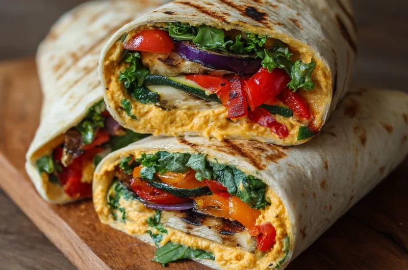 Grilled Vegetable Hummus Wraps: Healthy, Flavorful, and Easy to Make