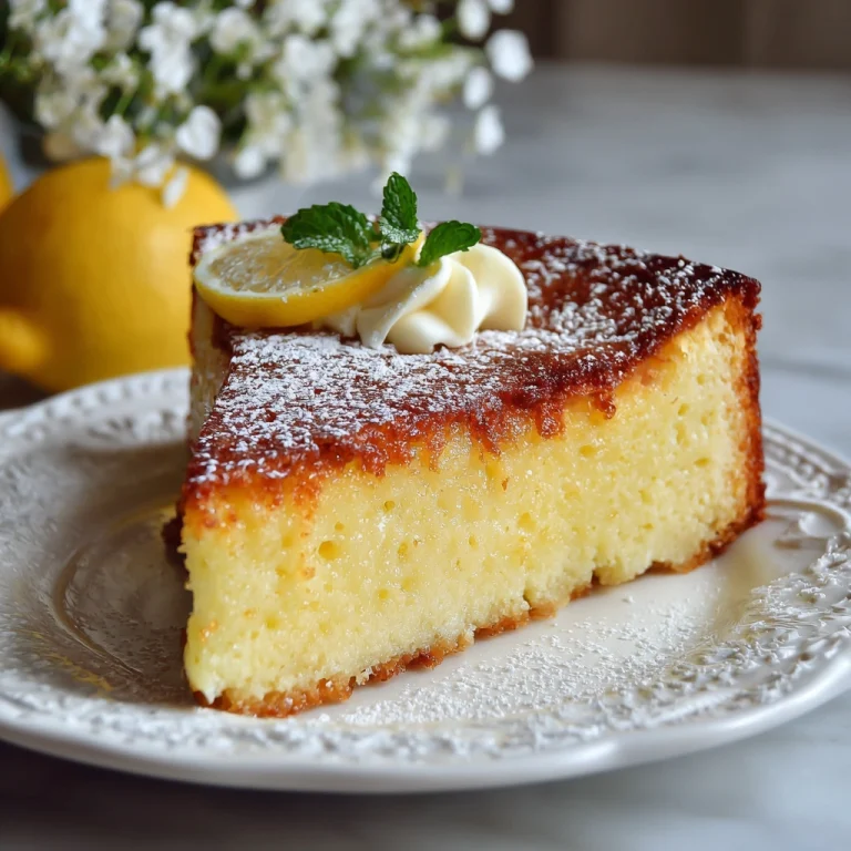 Irresistible Lemon Custard Cake Recipe
