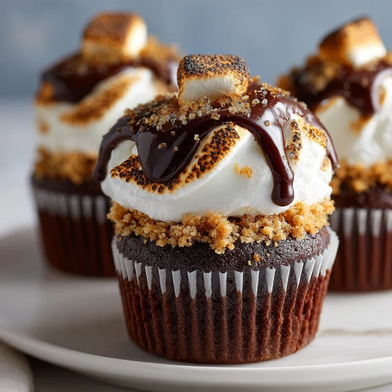 Irresistible S’mores Stuffed Chocolate Cupcakes Recipe