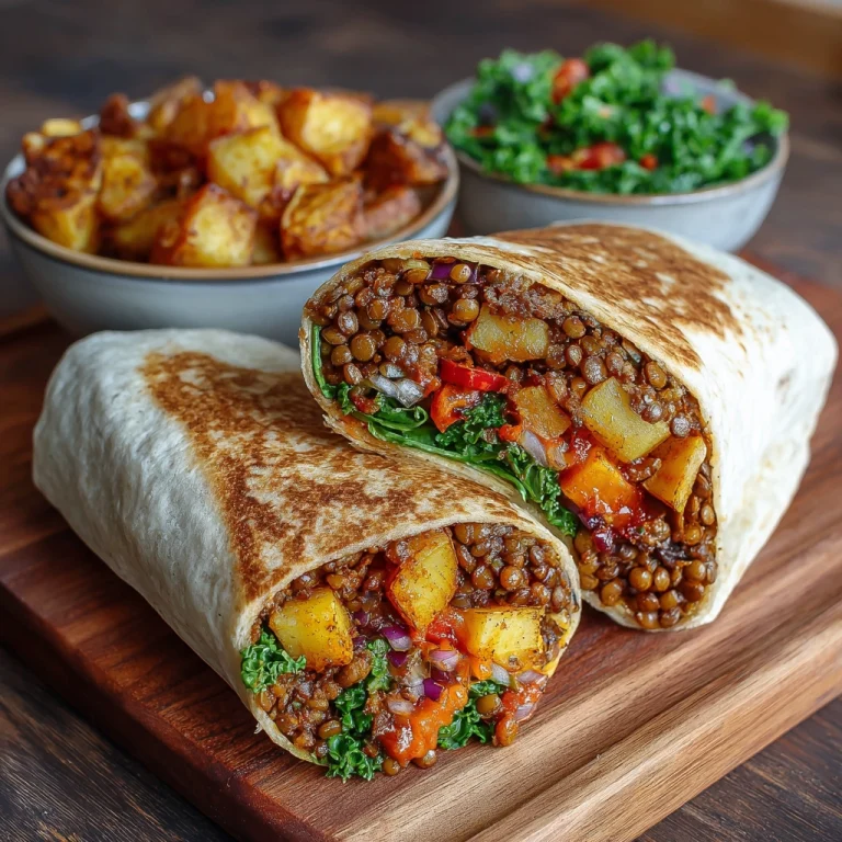 Lentil Potato Burrito Wraps