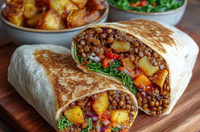 Lentil Potato Burrito Wraps: Healthy, Hearty, and Flavorful