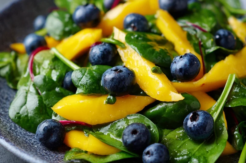 Mango Salad with Spinach and Blueberries: A Refreshing, Nutrient-Packed Delight