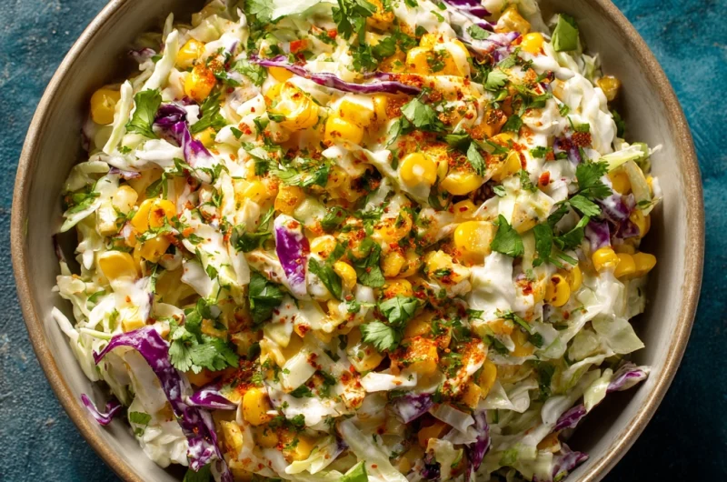 Mexican Corn Coleslaw Recipe – Creamy, Crunchy & Full of Flavor