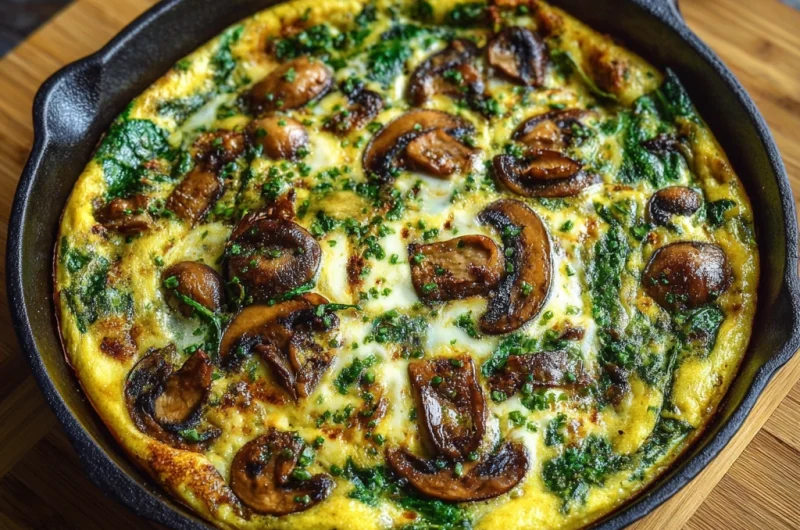 Mushroom Spinach Frittata: A Wholesome, Flavorful, and Easy Meal
