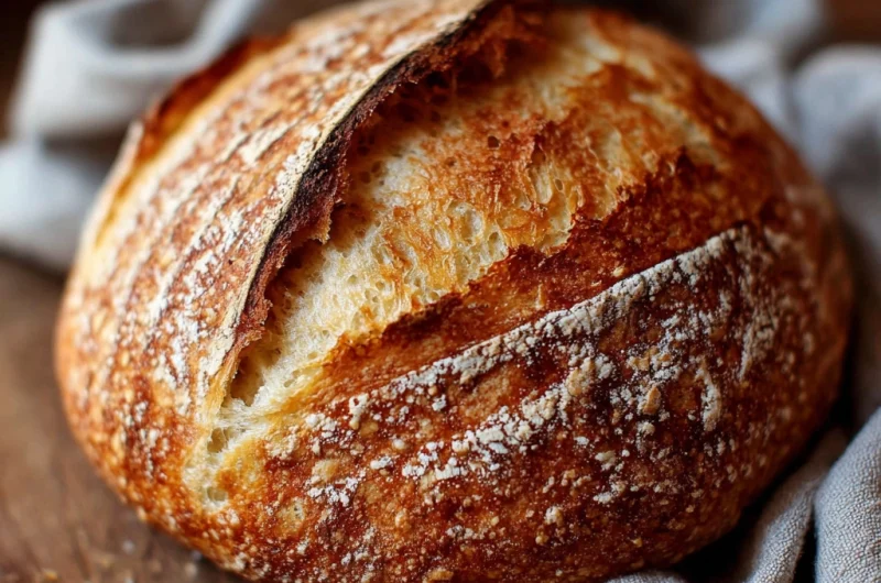 No-Knead Sourdough Bread Recipe: Easy, Rustic, and Delicious