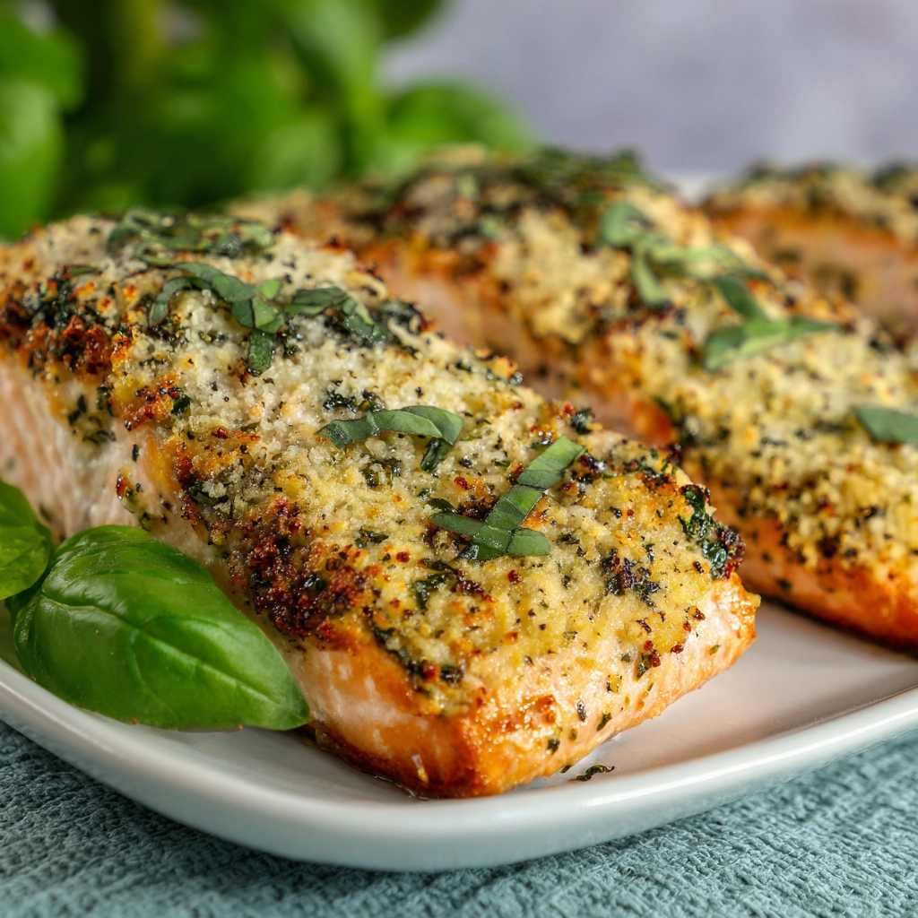 Parmesan-Basil Air Fryer Salmon
