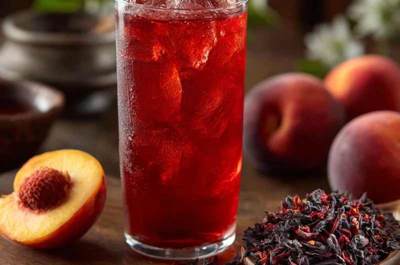 Peach Hibiscus Sunset Tea: A Refreshing Brew Bursting with Flavor