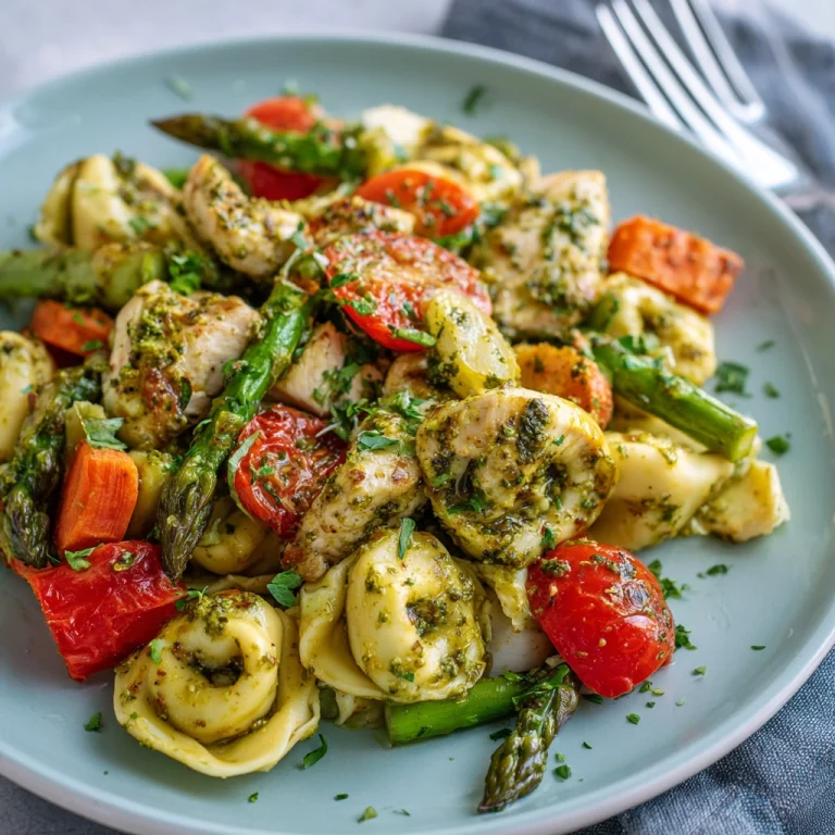 Pesto Chicken Tortellini and Veggies Recipe