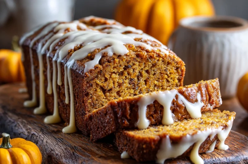 Pumpkin Bread with Maple Glaze: Soft, Moist, and Perfectly Spiced