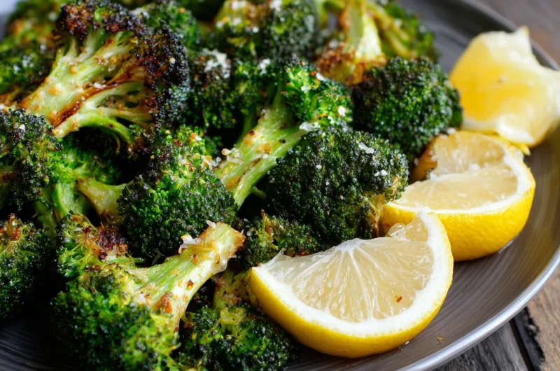Roasted Broccoli Garlic Lemon