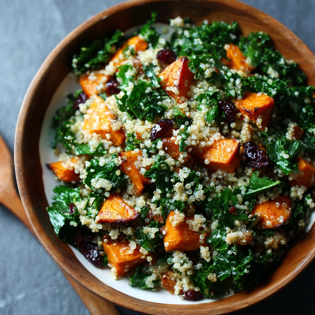 Roasted Sweet Potato and Kale Quinoa Salad
