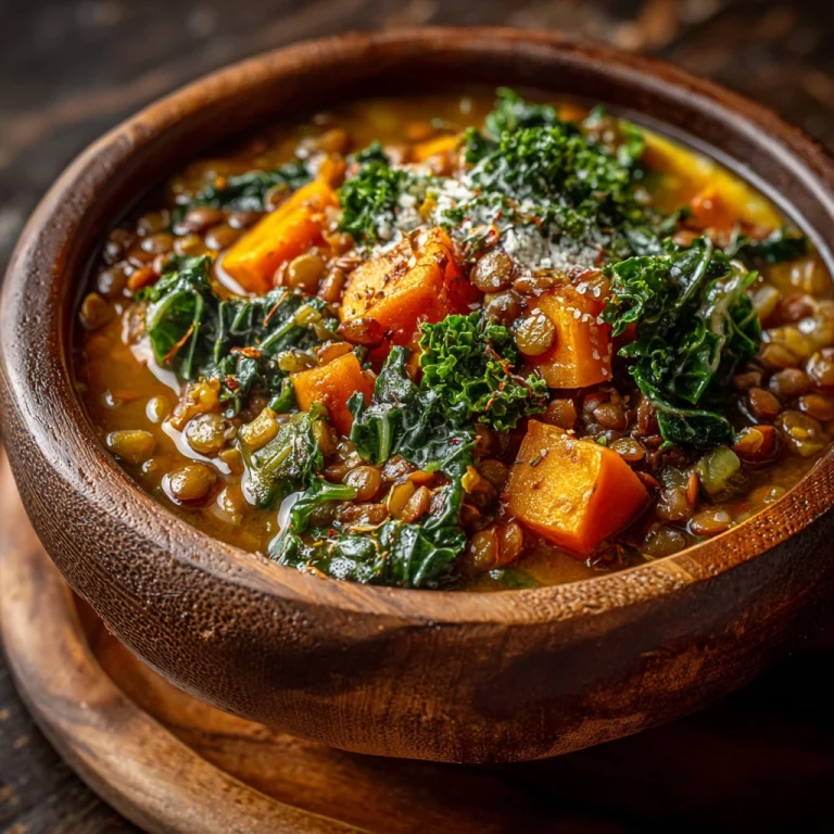 Sweet Potato Lentil Kale Stew