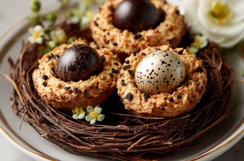 Bird’s Nest Cookies with Chocolate Eggs