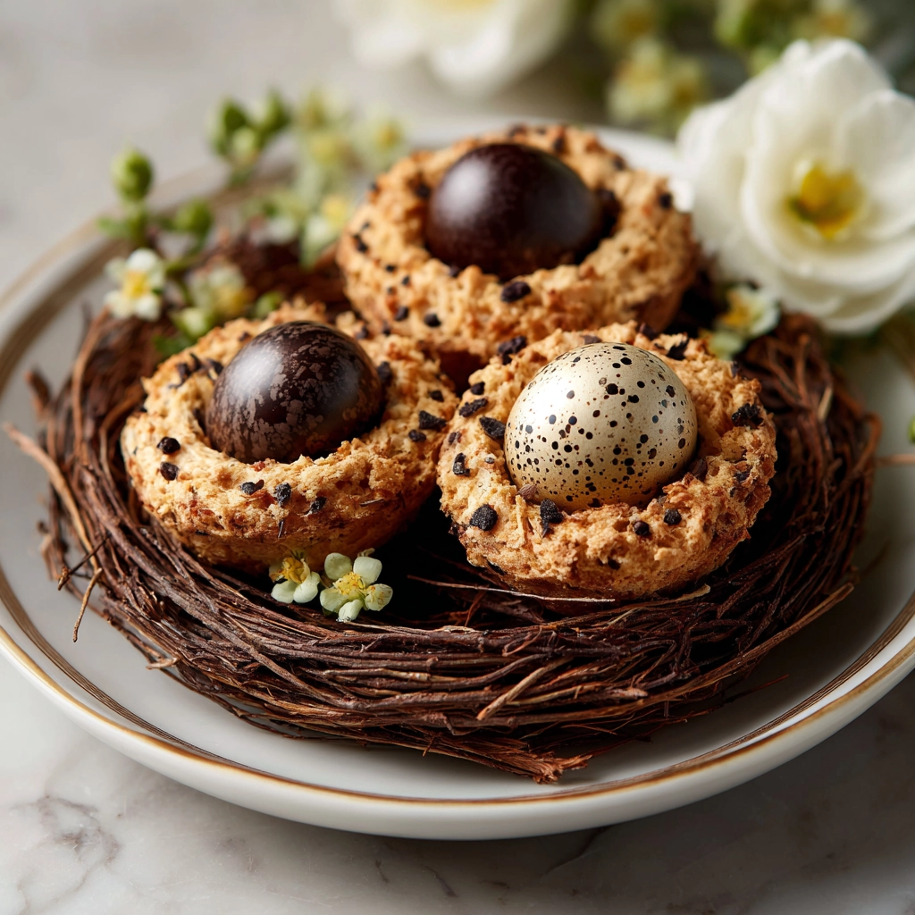 Bird’s Nest Cookies with Chocolate Eggs