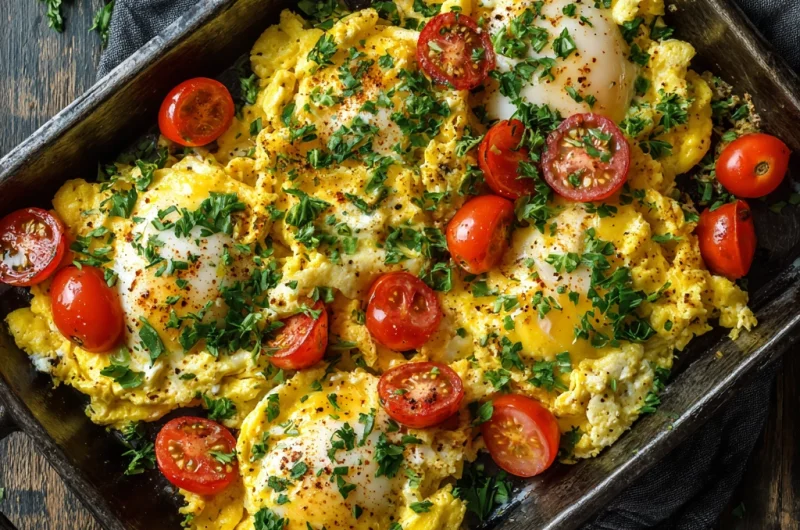 Cottage Cheese Sheet Pan Scrambled Eggs – Fluffy, High-Protein Breakfast Made Easy