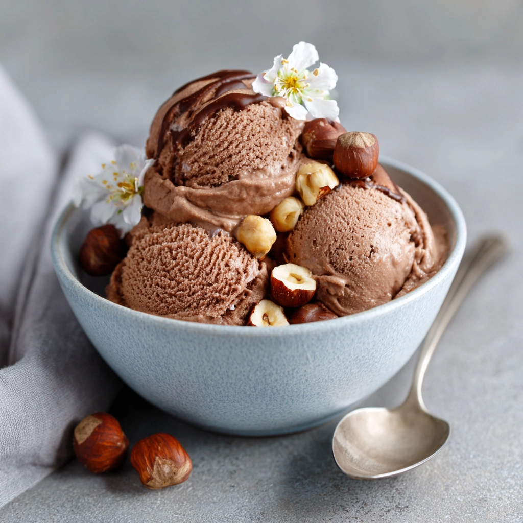 Creamy Chocolate Hazelnut Ice Cream Recipe