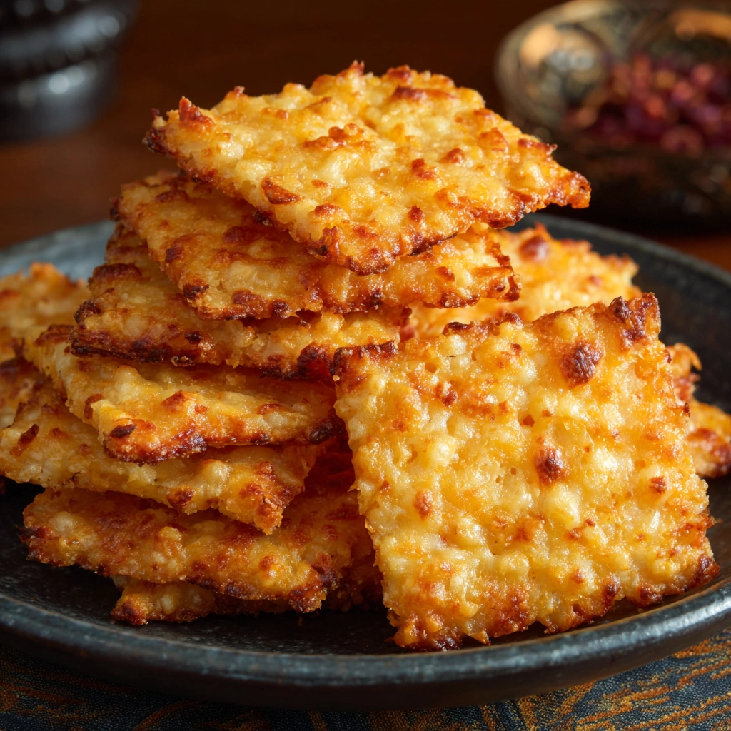 Crispy Cheddar Cheese Crackers