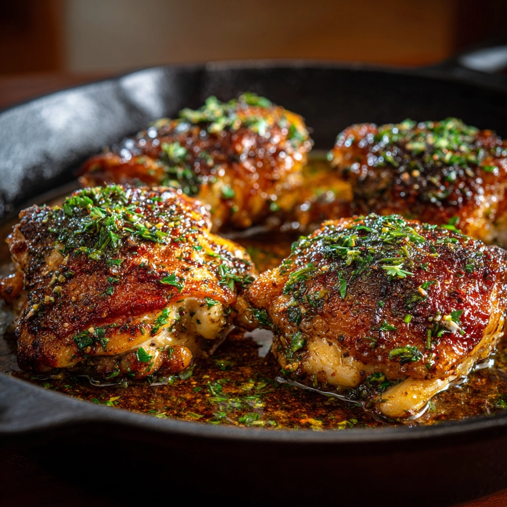 Crispy Skillet Chicken Thighs Recipe