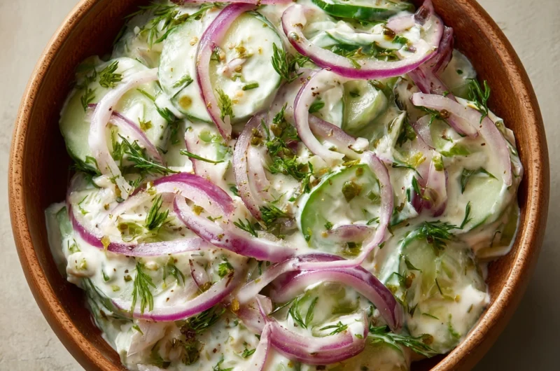 Dad's Creamy Cucumber Salad Recipe: Refreshing, Crunchy, and Full of Flavor