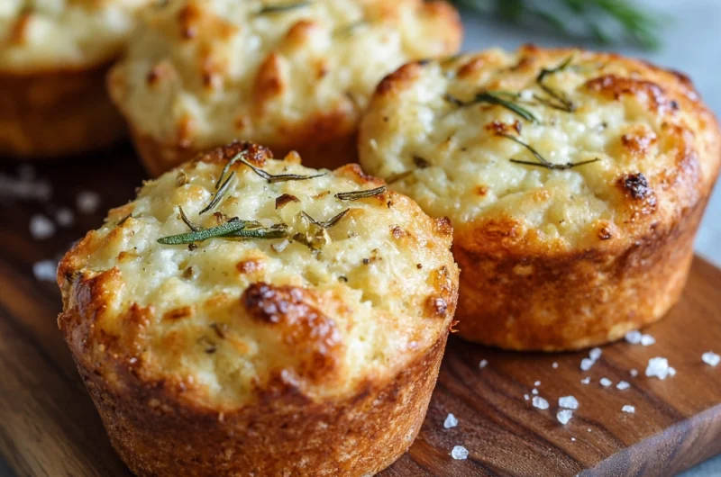 Garlic Rosemary Focaccia Muffins