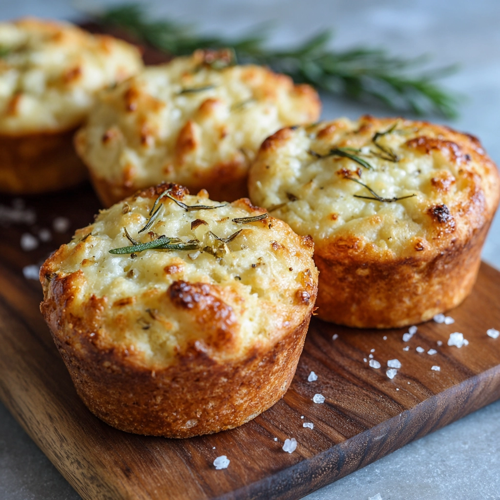 Garlic Rosemary Focaccia Muffins