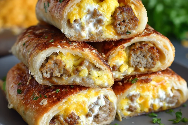 Sausage, Egg, and Cheese Breakfast Roll-Ups – Quick, Savory, and Perfect for Busy Mornings