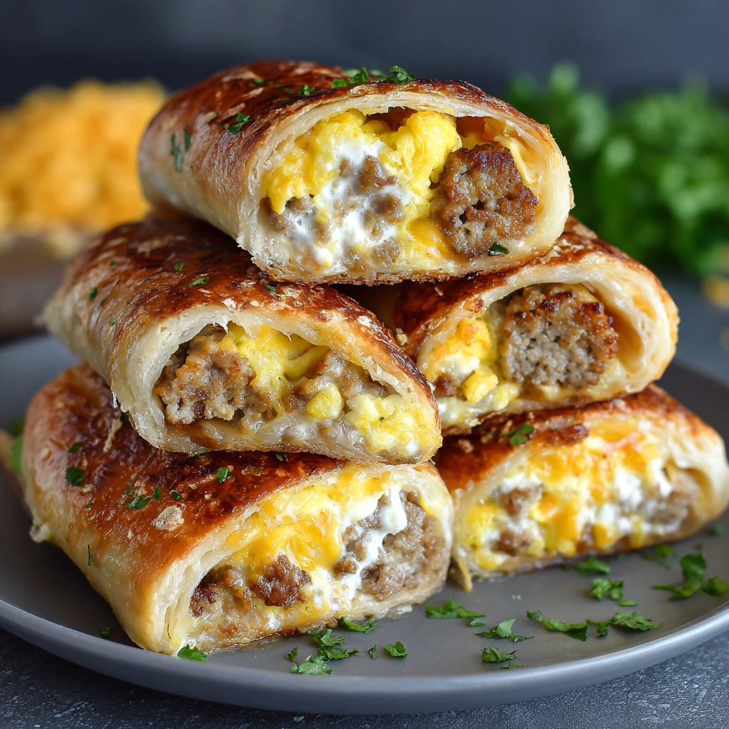Sausage, Egg, and Cheese Breakfast Roll-Ups