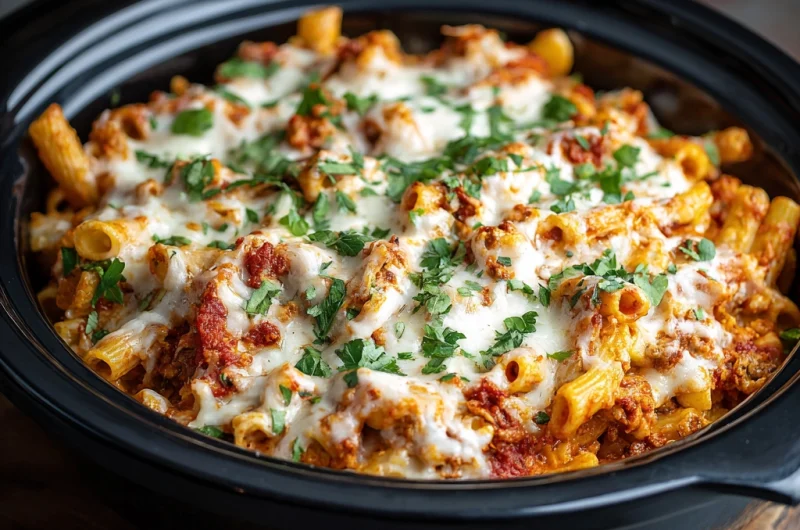 Slow Cooker Baked Ziti: Easy, Cheesy, and Comforting