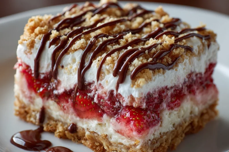 trawberry Crunch Bars: A Sweet, Creamy, and Irresistibly Crunchy Dessert