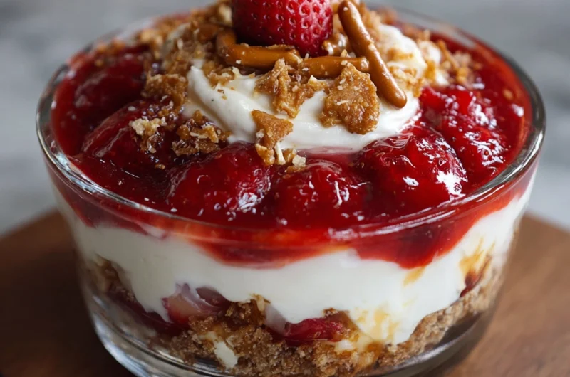 Strawberry Pretzel Salad: Sweet, Salty, and Irresistibly Creamy
