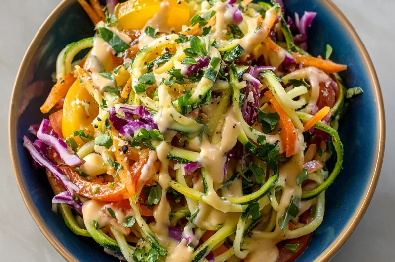 Zoodle Salad with Lemon-Tahini Dressing Recipe: Fresh, Light, and Packed with Flavor