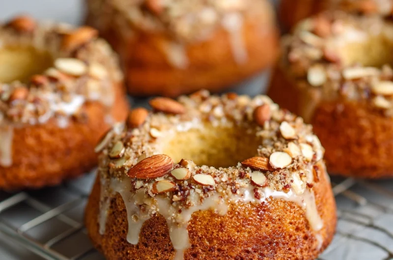 Baked Banana Bread Almond Donuts Recipe – Soft, Flavorful & Nutty