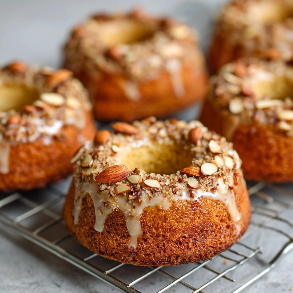 Baked Banana Bread Almond Donuts