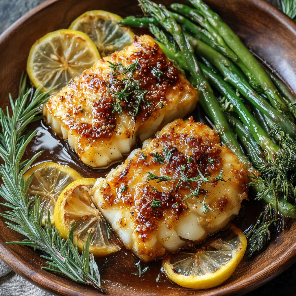Baked Honey Marinated Cod