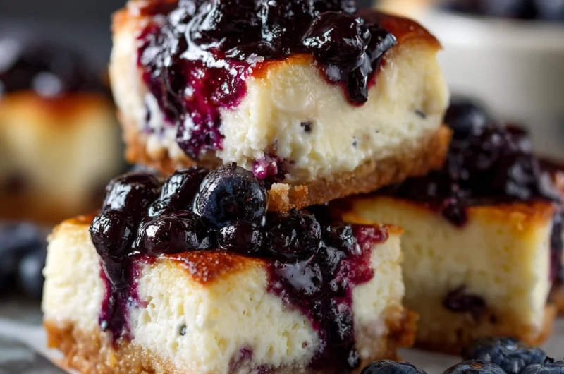 Blueberry Cheesecake Bars: Sweet, Tangy, and Irresistibly Creamy