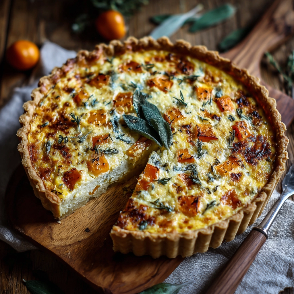 Butternut Squash & Sage Quiche Recipe