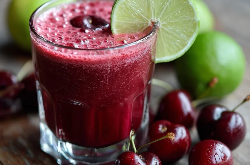 Cherry Lime Smoothie 🍒🍈 – Refreshing, Tangy & Creamy