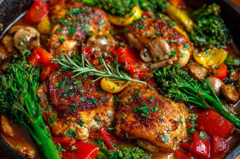 Colorful One-Pot Chicken & Veggie Delight: Easy, Healthy, and Flavorful