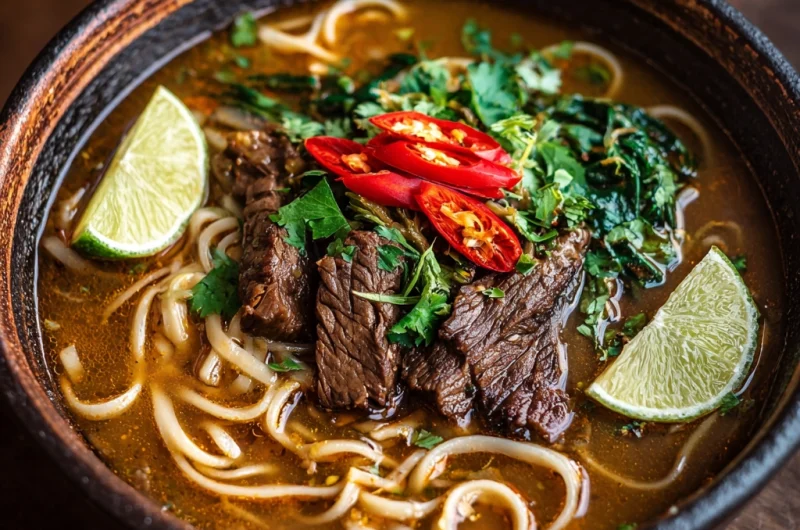Delicious Satay Beef Noodle Soup Recipe: Rich, Flavorful & Comforting