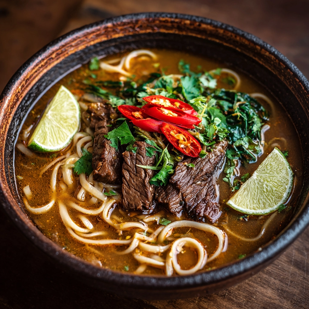 Delicious Satay Beef Noodle Soup Recipe