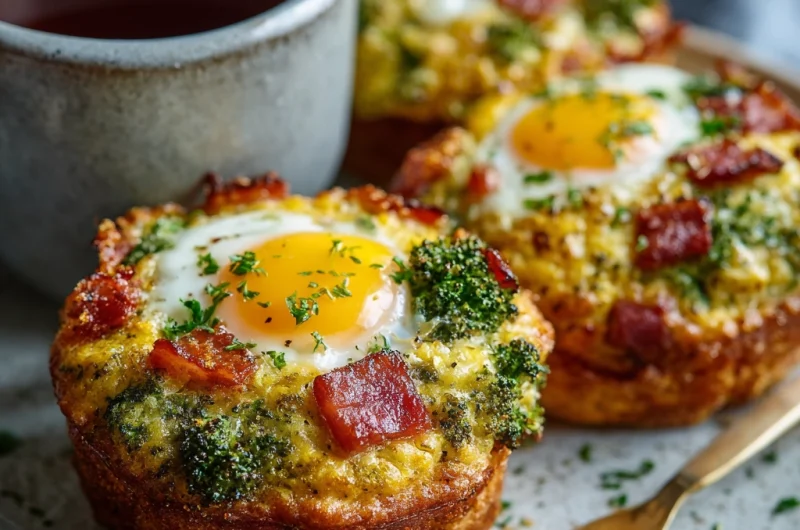 Green Eggs and Ham Breakfast Muffins