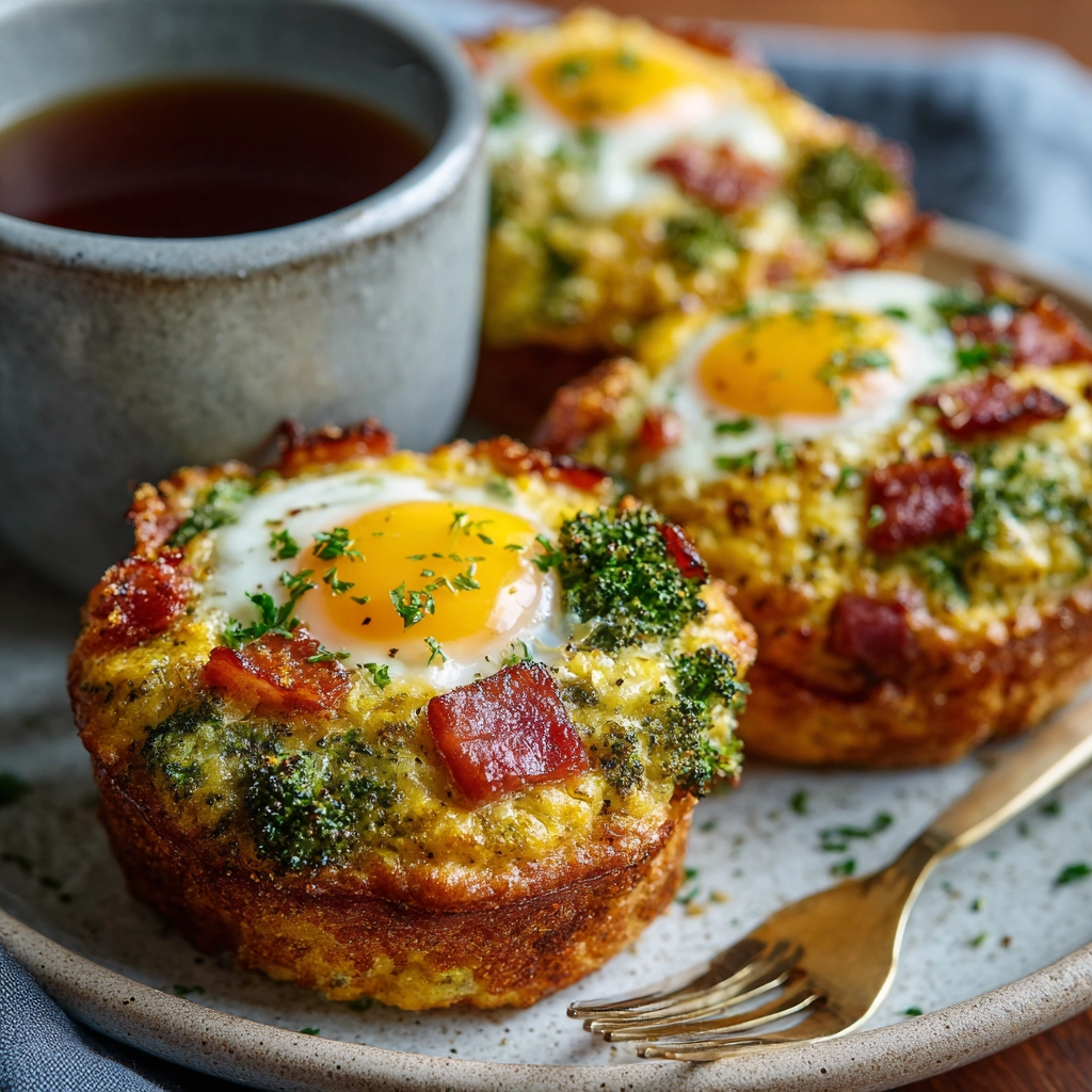 Green Eggs and Ham Breakfast Muffins