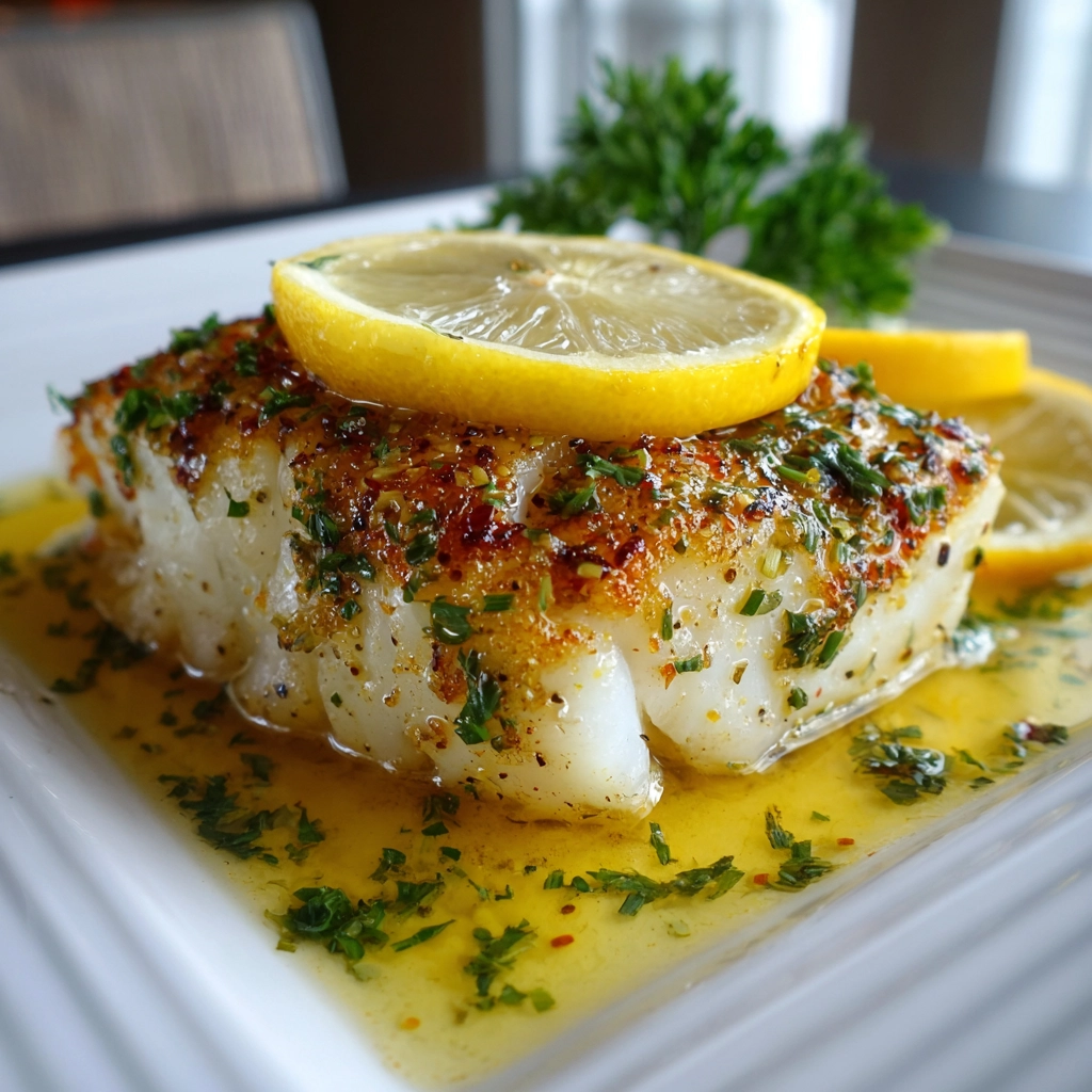Lemon Butter Baked Cod